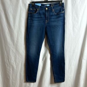 NWT 7 For All Mankind Womens The Ankle Skinny Denim Jeans Blue Size  31
